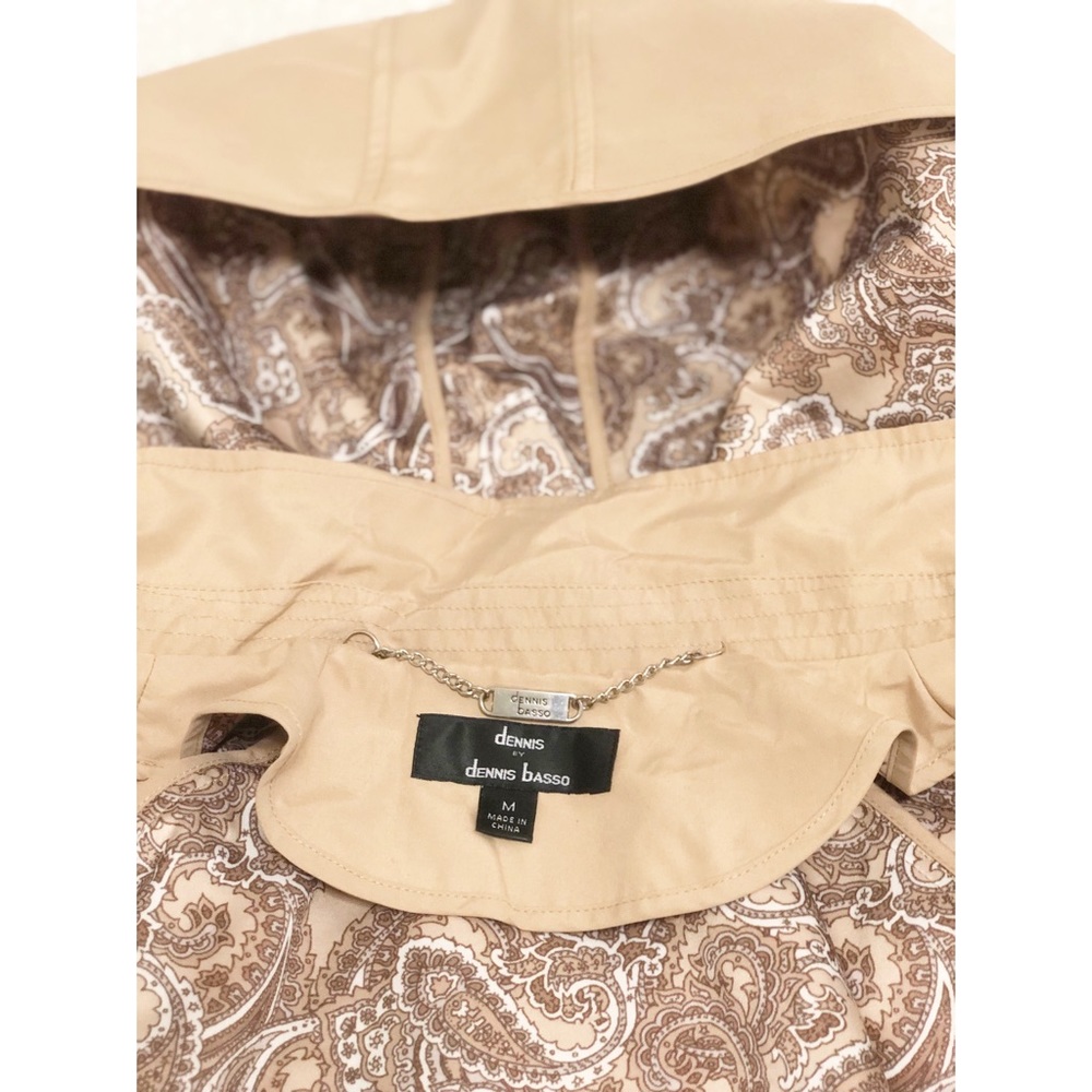Dennis Brasso Tan Rain Jacket w/Hood - Picture 5 of 9